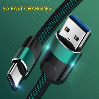 สายชาร์จโทรศัพท์ ไนล่อน USB 5A ทนทาน สําหรับ Samsung A7 A53 A23 A73 A33 A01 A10 A13 A04S A03 5G