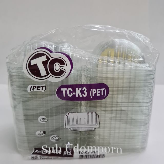 ภาพหน้าปกสินค้ากล่องใส PET TC-K3 100ใบ กล่องใสเบเกอรี่