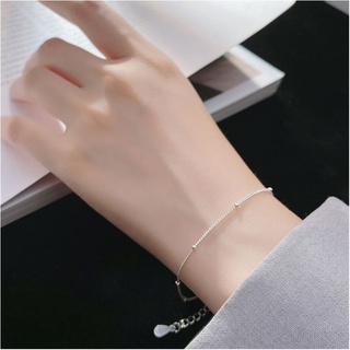 s925 Simple bracelet สร้อยข้อมือเงินแท้ แบบเรียบง่าย ใส่สบาย เป็นมิตรกับผิว