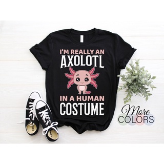 เสื้อยืดพิมพ์ลายแฟชั่น เสื้อยืด พิมพ์ลาย Axolotl Amphibian Lover น่ารัก เหมาะกับของขวัญ สําหรับวัยรุ่น