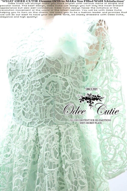 luxurious-lace-dress-เขียวอ่อน