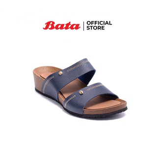 Bata บาจา รองเท้าส้นแบน พื้นหนา สูง 1 นิ้ว รองเท้าใส่เล่น สำหรับผู้หญิง รุ่น Jane สีน้ำเงิน 6619751