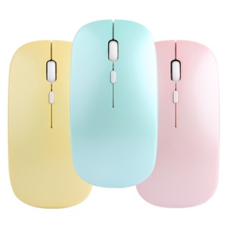 สินค้า Silent Wireless Mouse เมาส์ไร้เสียงรบกวน Bluetooth 5.0 และ 2.4G 1600DPI พร้อม RGB . แบบชาร์จไฟได้