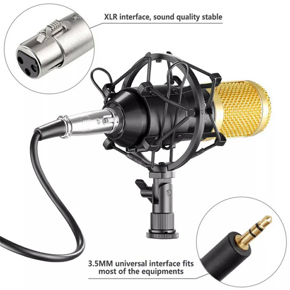 ไมโครโฟนอัดเสียงไมค์คอนเดนเซอร์condenser-microphone-รุ่น-bm-800-เครื่องขยายเสียงไมโครโฟนบันทึกเสียง