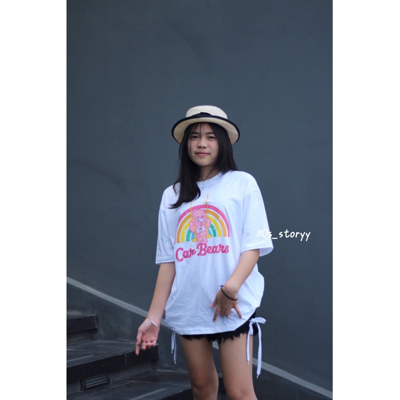 เสื้อยืด-oversize-carebears-rainbow-อก-42-44