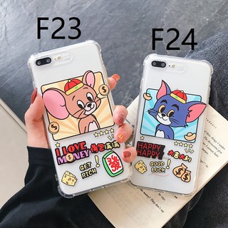 สำหรับเคส oppo A17 A17K Reno 8T A78 A57 A77 5G A77s A17Reno 8 8Z 5G A76 7 7Z 5G A95 Reno6 6Z A16 A54 A74 4G A94 A15s A15 Reno 5 5G Reno 4Z(5G) A93 A12e Reno 4  A52 A92 A12 A1k A3s A5 A5s A7 F9 A5 A9 A31 2020 Reno 2 2F 3 A91 TPUเคสโทรศัพท์ แบบใส ลายการ์ต