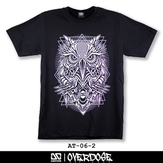 Overdose T-shirt เสื้อยืดคอกลม สีดำ รหัส AT-06-2(โอเวอโดส)