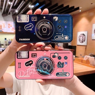 เคสโทรศัพท์มือถือนิ่ม วีโว่ VIVO X80 X70 Pro 5G Handphone Cell Casing Blu-ray Cute Camera Pattern Softcase Back Cover VIVOX80 VIVOX80Pro Phone Case