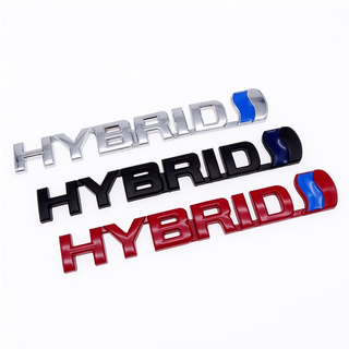สติกเกอร์โลโก้โลหะ 3D HYBRID สําหรับตกแต่งรถยนต์ Toyota Prius Camry Crown Auris Rav4