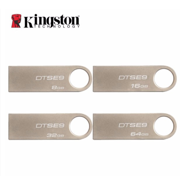 ภาพหน้าปกสินค้าOriginal Kingston USB Data Traveler 8GB 16GB 32GB 64GB 128GB 256GB Metal Waterproof USB 2.0 Flash Drive