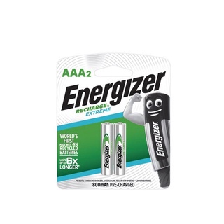 Energizer ถ่านชาร์จ AAA 800mAh (2ก้อน/แพ็ค) จำนวน 1 แพ็ค