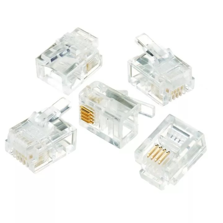 Jack RJ11 หัวโทรศัพท์ LINK รุ่น UL-3011 (10/Pack) Original / RJ12 6 pin ...