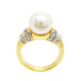 สินค้า แหวนไข่มุก ไข่มุกเพชร แหวนมุกแฟชั่น ไข่มุกแท้ แหวนผู้หญิงมินิมอล แหวนผู้หญิงแฟชั่น ประดับเพชร cz สวยวิ้งวับ ชุบทอง 24k