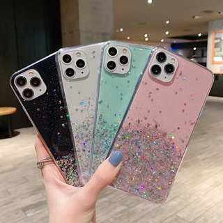 เคส iPhone 14 13 12 11 Pro Max XR 8 7 + Plus SE 2020 iPhone14 14ProMax iPhone13 13ProMax iPhone12 12ProMax iPhone11 11ProMax iPhone8 8Plus iPhone7 7Plus Glitter Crystal Soft Case