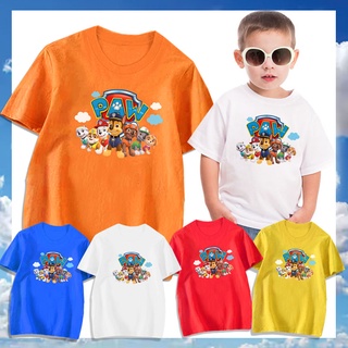 เสื้อเด็ก ลายการ์ตูน ขบวนการเจ้าตูบสี่ขา PAW PATROL BB เสื้อยืดเด็กผู้ชาย เสื้อเด็กผู้หญิง