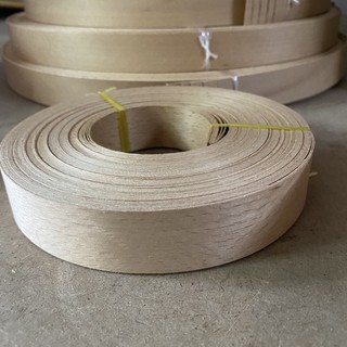 ไม้วีเนียบีช wood veneer Beech 1ม้วน = 10เส้น ขนาด หนา 0.3 มม. กว้าง 1 นิ้ว ยาว 2.5 เมตร