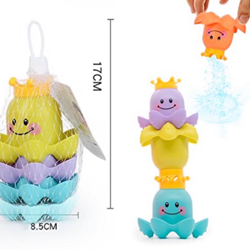 พร้อมส่ง-ปลาหมึกน้อยเล่นน้ำ-bath-toys-ของเล่นอ่างอาบน้ำเด็ก-เพิ่มความสนุกตอนอาบน้ำ-เสริมจินตนาการ-ของเล่นเด็กเล็ก