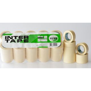 สินค้า inter tape เทปกาว เทปกาวย่น เทปกาวพ่นสี เทปกาวกระดาษ​ inter tape ขนาด 3/4​ นิ้ว ยาว 10 หลา​ 1แพ็ก / 50ม้วน