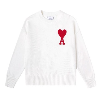 ภาพหน้าปกสินค้าPlus size Unisex✨ ✨ Ami ✨ ✨New Loose Embroidered Casual Long Sleeve Crew Neck Sweater ที่เกี่ยวข้อง