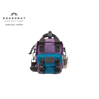 DOUGHNUT BAG : MACAROON TINY GAMESCAPE SERIES : PURPLE PANSY X DARK TEAL กระเป๋าสะพายข้าง (รหัสสินค้า 09316)