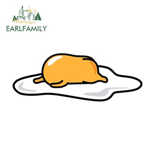 Earlfamily สติกเกอร์ ลายการ์ตูน Gudetama the lazy egg 13 ซม. x 4.9 ซม. สําหรับตกแต่งรถยนต์ DIY
