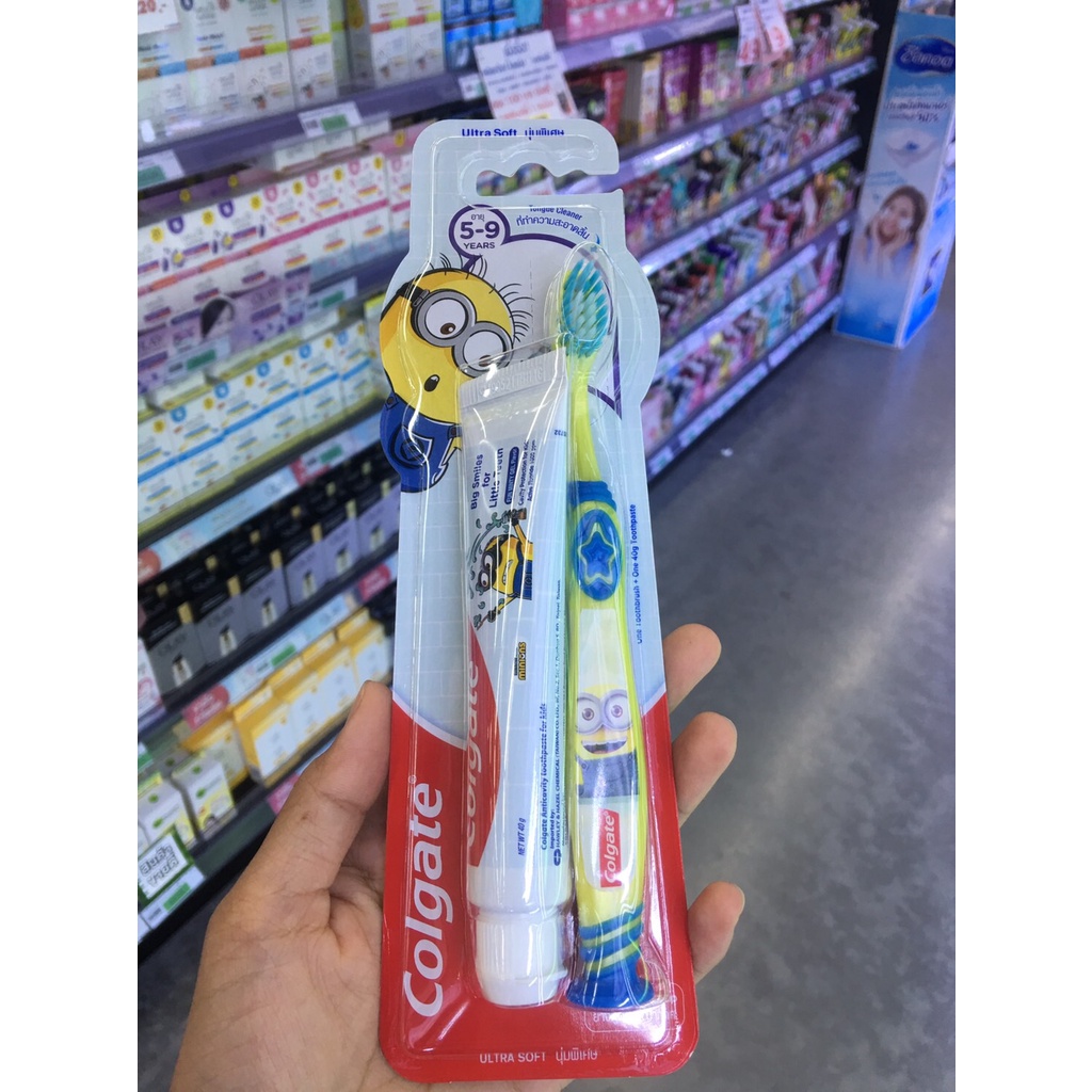 แพ็คคู่-สุดคุ้ม-colgate-minions-toothpaste-for-kids-40-กรัม-คอลเกต-มินเนี่ยน-แปรงสีฟัน-ยาสีฟัน-สำหรับเด็ก-5-9ปี