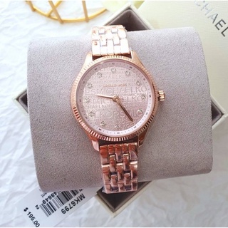 (ผ่อน0%) นาฬิกา Michael Kors MK6799 Lexington Three-Hand Rose Gold-Tone Stainless Steel Watch สแตนเลสสีโรสโกลด์ 36มม.