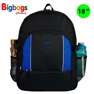 Romar Polo กระเป๋าเป้สะพายหลัง 18 นิ้ว รุ่น R7187BL (Black Blue)