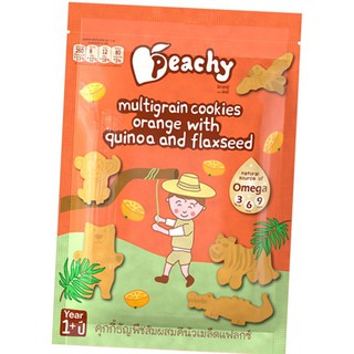 ภาพหน้าปกสินค้าขนมเด็ก Peachy คุกกี้ธัญพืชส้มผสมคีนัวและเมล็ดแฟลกซ์ 1 ถุง ที่เกี่ยวข้อง