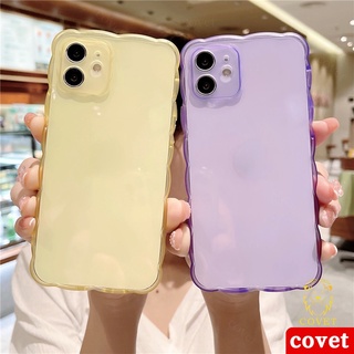 สินค้า COVET หรูหรา แฟชั่น TPU โปร่งใส น่ารัก สีทึบ อ่อนนุ่ม เคสซิลิโคน กันกระแทก เคส เคส เคสกันกระแทก เคส เคสไอโฟน13 12 11 Pro Max X XS MAX XR 7 8 Plus SE 2020