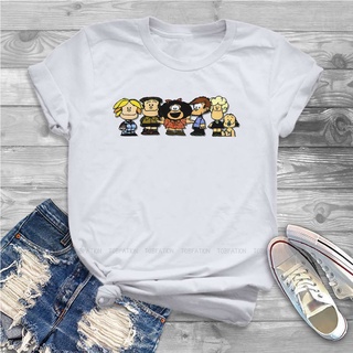 T-shirt  เสื้อเชิ้ต พิมพ์ลายการ์ตูนมังงะ Mafalda Quino สไตล์วินเทจ แฟชั่นฮาราจูกุ สําหรับผู้หญิงS-5XL