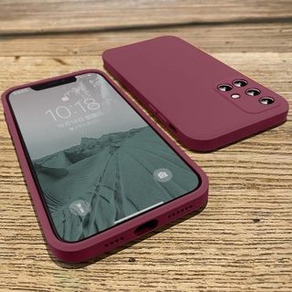 เคสซิลิโคนนิ่ม TPU กระแทก ทรงสี่เหลี่ยม ป้องกันเลนส์ สําหรับ เคสสีพื้น OPPO Reno 5 4 A15 A15S A16 A16K A5 A9 A74 A54 4G 5G 2020 A31 A3S A5 A12E A5S A7 A12 A12S A11K A53 A33 A53S A32