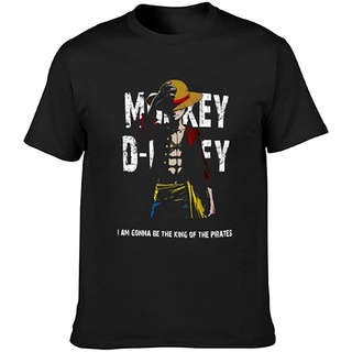 เสื้อยืดโอเวอร์ไซส์เสื้อยืด พิมพ์ลายอนิเมะ One Piece Monkey D Luffy สําหรับผู้ชายS-3XL