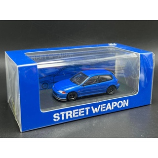 Street Weapon 1:64  / Limited​ 500 pcs Honda Civic EG 6 Blue Spoon