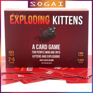 เกมการ์ด Exploding Kittens แมวระเบิด（สินค้าสปอต）ผู้เล่น 2 ถึง 9  คน ของ่ล่น เกมไพ่ปาร์ตี้ บ้าน
