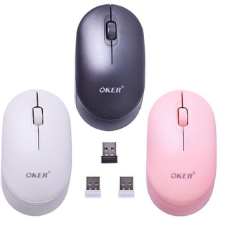 🚀ส่งเร็ว🚀Oker เม้าไร้สาย USB 2.4GHz Wireless Mouse  รุ่น oker m845