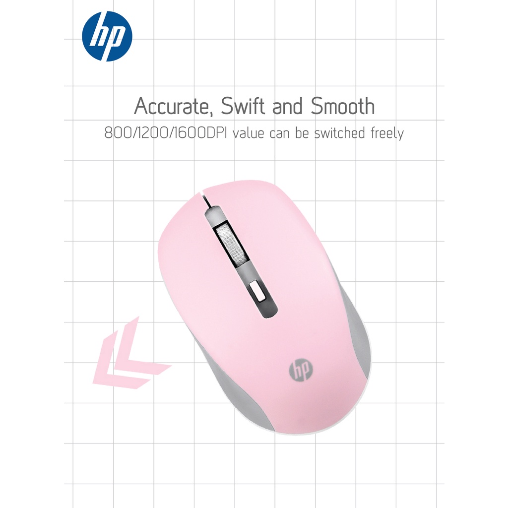 ภาพสินค้าสีใหม่ พาสเทล  พร้อมส่ง  เมาส์ไร้สาย ไร้เสียงคลิก HP S1000 Silent Mouse USB Wireless Mouse 1600DPI USB จากร้าน yuuta2016 บน Shopee ภาพที่ 7