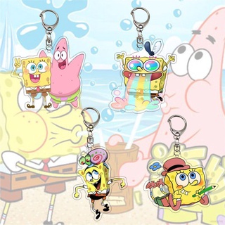 พวงกุญแจ จี้การ์ตูนอนิเมะ SpongeBob Patrick Star ขนาดพกพา
