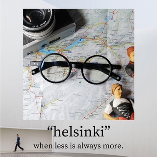 แว่นตากรอบกลมสีดำ รุ่น "HELSINKI" โมเดิร์น มินิมอลสไตล์ เลนส์ใส สามารถนำไปเปลี่ยนเลนส์สายตา พร้อมส่ง! by Foak