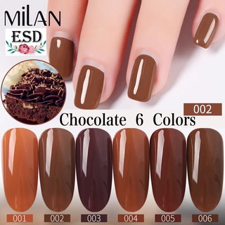 สีทาเล็บเจล Milan สี Chocolate  ขนาด 15 ml สีทาเล็บเจล  ได้รับมาตราฐาน SGS/MSDS  + เก็บปลายทาง