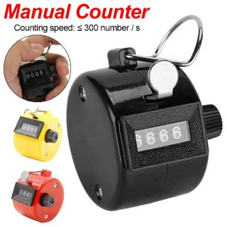 เครื่องนับจำนวน แบบกด ไม่ใช้แบตเตอรี่ นับตัวเลขได้ 4 หลัก manual counter เลือกสีได้ ใช้งานง่าย ขนาดกะทัดรัด ทน ประหยัด