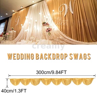 300CM Curtain Drape ฉากหลังเวทีการถ่ายภาพ งานแต่งงาน ของตกแต่งงานปาร์ตี้ DIY