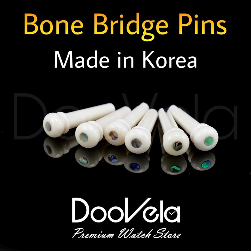 หมุดกระดูก-สำหรับกีตาร์โปร่ง-bone-bridge-pins-made-in-korea