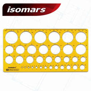 ISOMARS แผ่นเพลทวงกลม (Circle Templates) 1 แผ่น