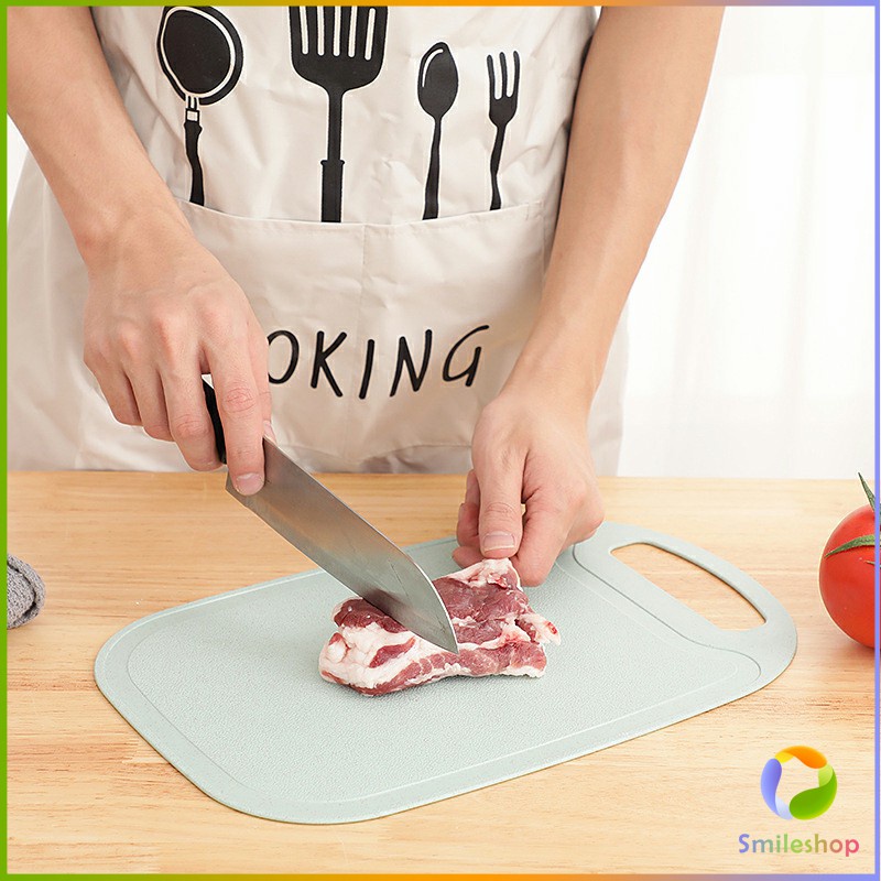 smileshop-เขียง-ฟางข้าวสาลี-เขียงพลาสติก-เขียงผักและผลไม้-chopping-board