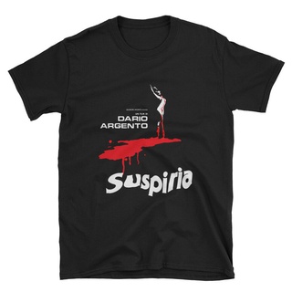 เสื้อยืด ลายโปสเตอร์ภาพยนตร์ Dario Argento Suspiria 1977 สีดําS-5XL