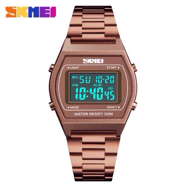 นาฬิกา-skmei-รุ่น1328-สีน้ำตาล-พร้อมกล่องแบรนด์