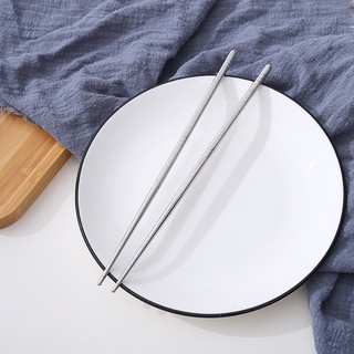 1Pairs Chinese Metal Chopsticks Non-slip Stainless Steel Chop Sticks Set Reusabl