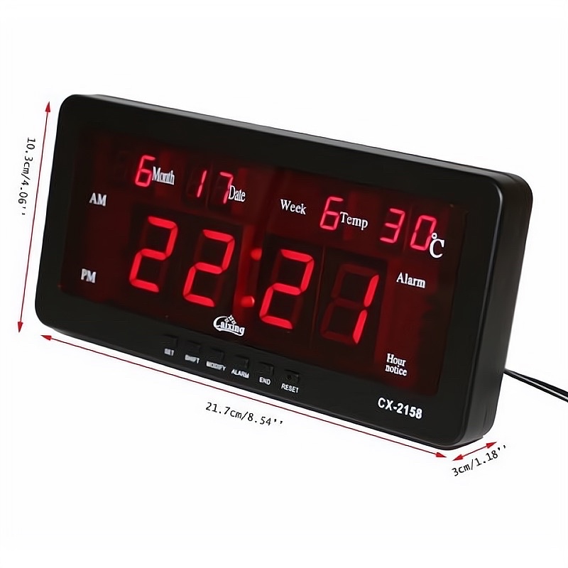 นาฬิกาดิจิตอล-cx2158-21-5x10-3x3cm-นาฬิกา-ตั้งโต๊ะ-led-digital-clock-นาฬิกาแขวน-นาฬิกาตั้งโต๊ะ