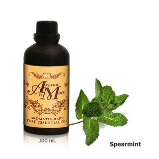 Aroma&amp;More Spearmint Essential oil 100% / น้ำมันหอมระเหยสเปียร์มิ้นต์ 100% USA 100ML